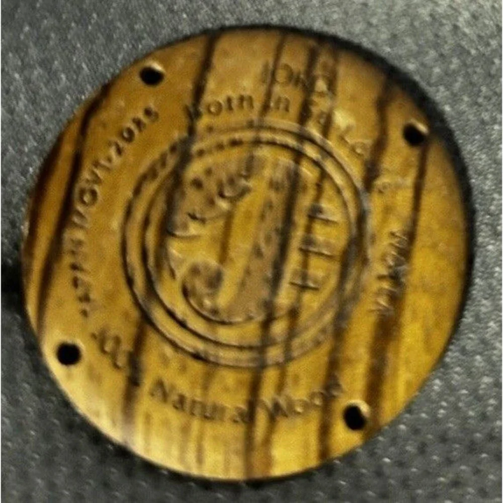 39mm Jord Fieldcrest Zebrawood & Champagne 100% Natural Wood Watch For Parts